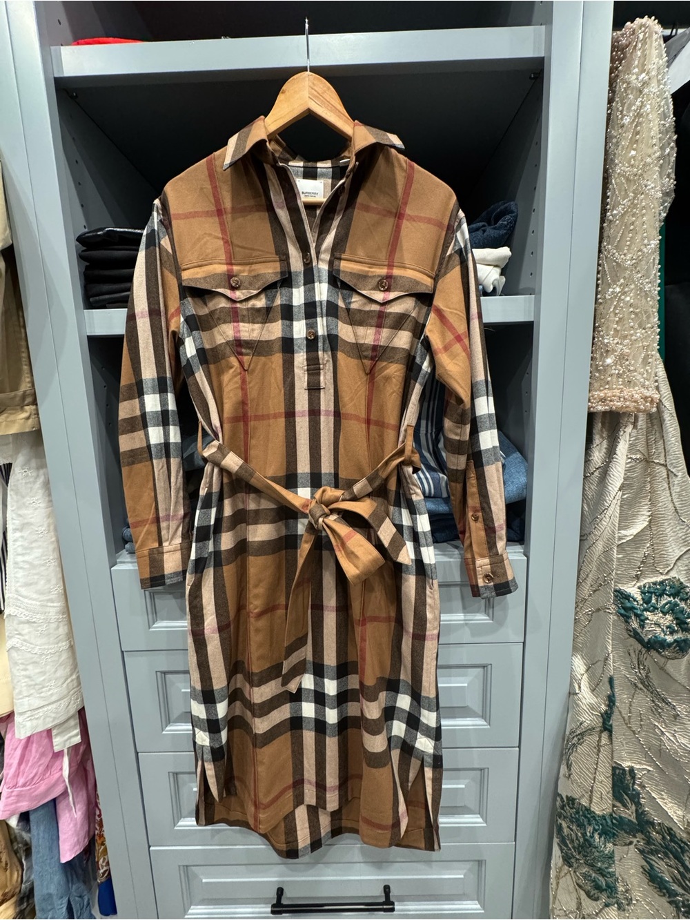 Burberry Classic Plaid Shirt Dress  worn once